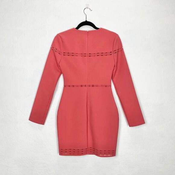 NWOT Likely Women's Solace Long Sleeve Eyelet Laser Cut Out Mini Dress - Picture 3 of 6